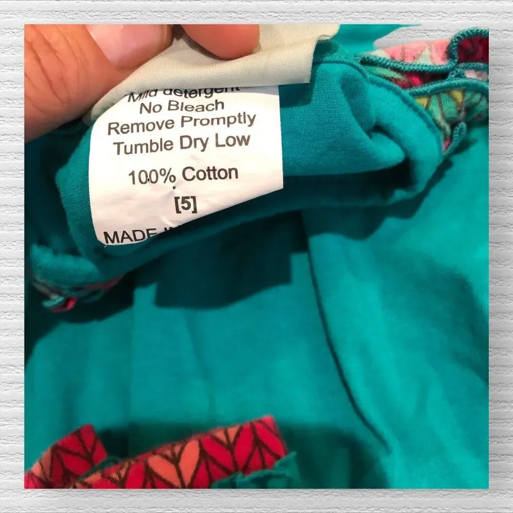 Sage & Lilly Girls 5 Tunic Set Blue Tank Top Ruffle Colorful